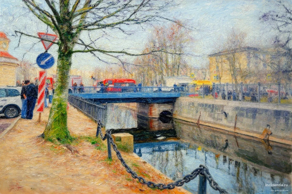 BMW с общественником пробил ограждение и рухнул в Обводный канал: спасали прохожие