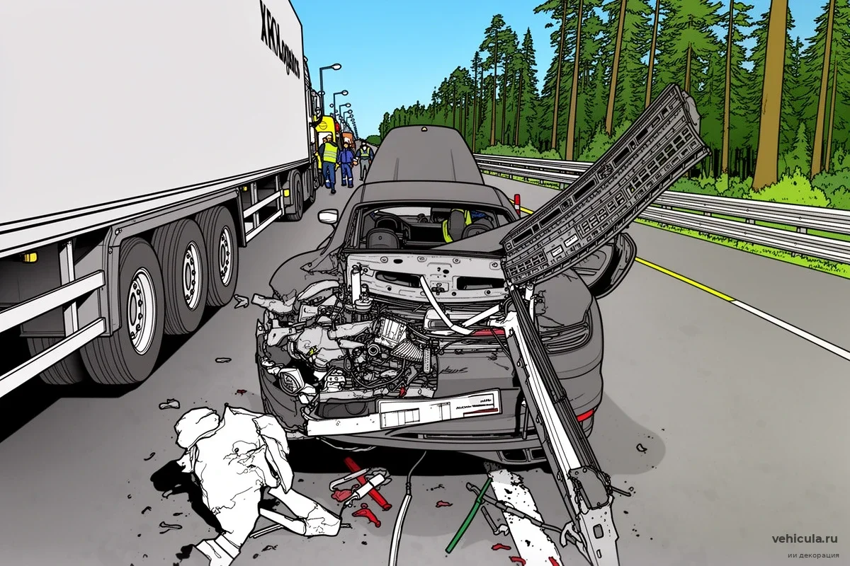 На трассе М-11 Porsche 911 протаранил грузовик: что стало с пассажиркой после двойного удара