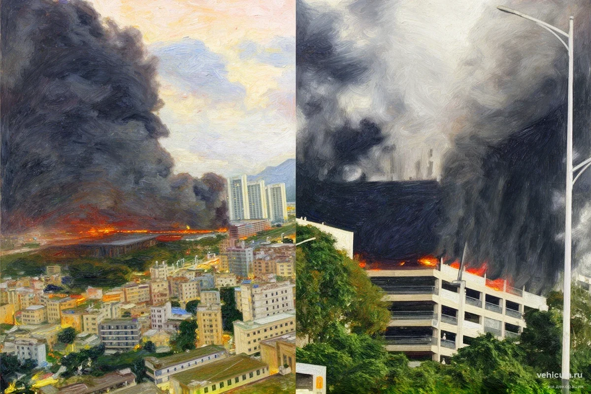 Пожар на мегапарковке BYD в Китае: инвесторы начали избавляться от акций после ЧП